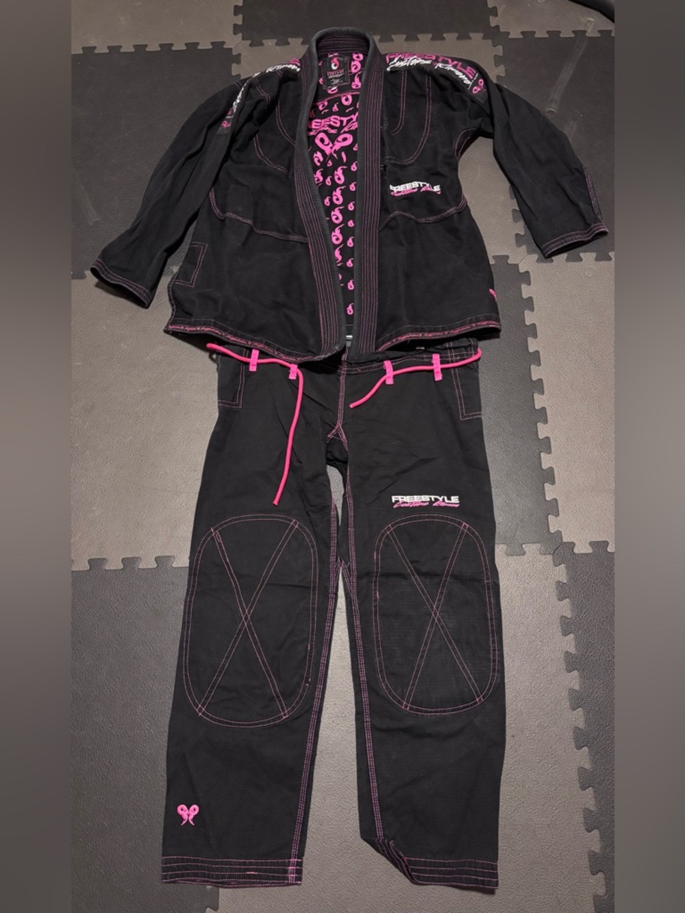 Freestyle Customs Kimono Black and Pink Women’s Martial Arts Gi Set